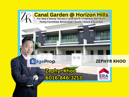 Canal Garden @ Horizon Hills 2 Storey Terrace House For Sale, Johor, 