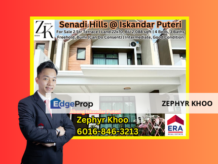 Senadi Hills @ Iskandar Puteri 2 Storey Terrace House For Sale, Johor, Nusajaya