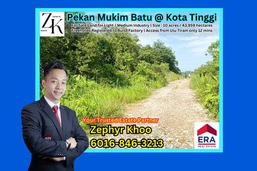 Pekan Mukim Batu Daerah Kota Tinggi Industrial Land For Sale