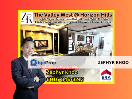 The Valley West @ Horizon Hills 2 Storey Terrace House (End Lot) For Sale, Johor, Horizon Hills