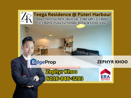 Teega Residence @ Puteri Harbour 3+1 Bedrooms Fully Furnished For Rent, Johor, Kota Iskandar