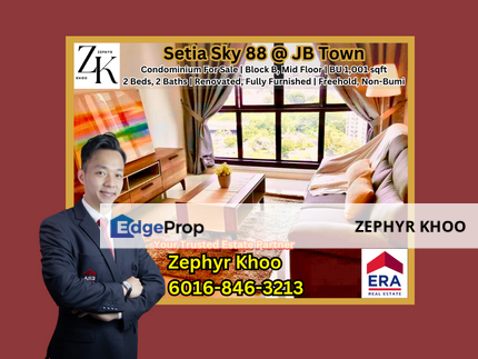 Setia Sky88 Condominium @ JB Town 2 Beds Apartment For Sale, Johor, Johor Bahru