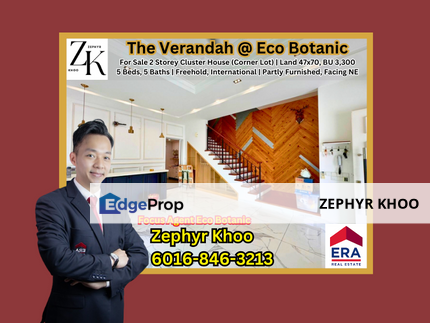 The Verandah @ Eco Botanic 2 Storey Cluster House (Corner Lot) For Sale, Johor, Nusajaya