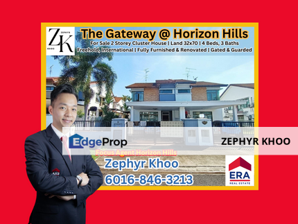 The Gateway @ Horizon Hills 2 Storey Cluster House For Salee, Johor, Nusajaya