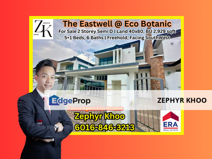 Eastwell @ Eco Botanic 2 Storey Semi Detached House For Sale, Johor, Nusajaya