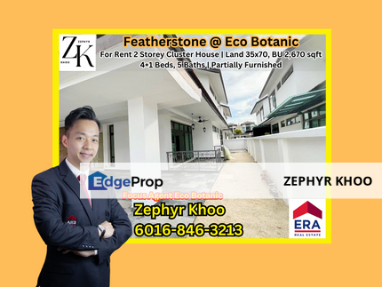 Featherstone @ Eco Botanic 2 Storey Cluster House For Rent, Johor, Nusajaya