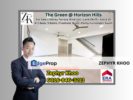 The Green @ Horizon Hills 2 Storey Terrace House (End Lot) For Sale, Johor, 