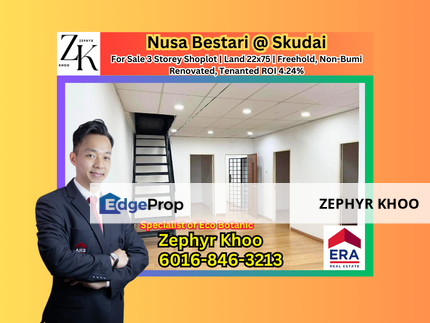 Taman Nusa Bestari Skudai 3 Storey Shoplot , Johor, 