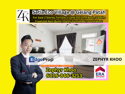 Setia Eco Village, Gelang Patah Jalan Laman Setia Terrace House For Sale, Johor, Gelang Patah