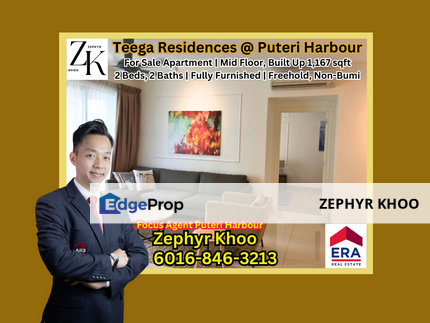 Teega Residences @ Puteri Harbour Apartment  Mid floor For Sale, Johor, Kota Iskandar