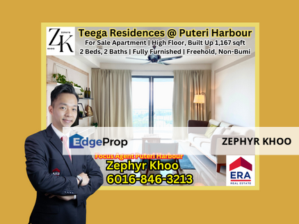 Teega Residences @ Puteri Harbour High Floor Apartment For Sale, Johor, Kota Iskandar