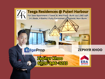  Teega Residences @ Puteri Harbour 3+1 Bedrooms Apartment For Sale, Johor, Kota Iskandar