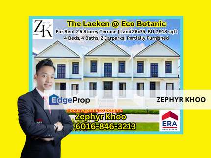 The Laeken @ Eco Botanic 2.5 Storey Terrace House For Rent, Johor, Nusajaya