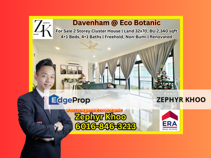 Eco Botanic, ⁠Davenham 2 Storey Cluster House For Sale, Johor, Nusajaya