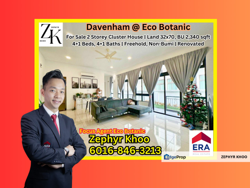 Eco Botanic, ⁠Davenham 2 Storey Cluster House For Sale, Johor, Nusajaya