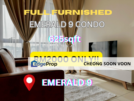 Fully Furnished Covered Walkway To MRT Cheap Condo For Rent At Cheras Emerald 9, Selangor, Cheras