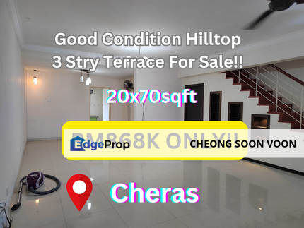 Good Condition Super Strict Guard 3 Stry Terrace House For Sale At Cheras Bukit Segar Jaya, Selangor, Cheras