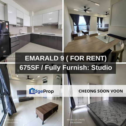 Cheap and Modern Fully Furnished Studio Unit At Emerald 9 Condo For Rent, Selangor, Cheras