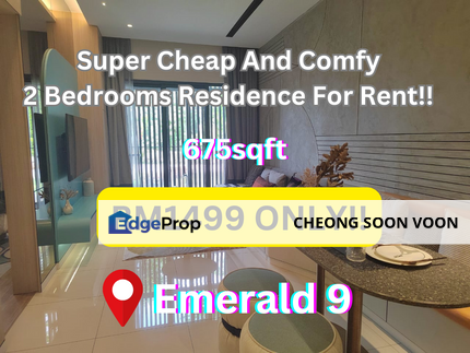 Basic Unit Cheap And Modern 2 Bedroom Emerald 9 Condo For Rent, Selangor, Cheras