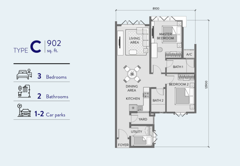 Padang Residences, Kota Semarak