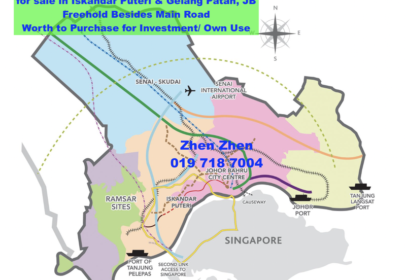 15 acres Medium Industry Land for Sale in Iskandar Puteri Gelang Patah Johor Bahru Besides Main Road