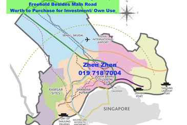 15 acres Medium Industry Land for Sale in Iskandar Puteri Gelang Patah Johor Bahru Besides Main Road