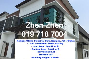 Kempas Utama Industrial Park, Kempas Corner Factory Unit for Rent in Prime Location