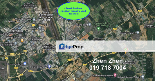Seelong, Senai, Johor, Medium Industrial Land for Sale, Freehold, 6.28 acres, Ready Infrastructure, Johor, Senai