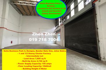 Setia Business Park 2, Kempas Johor Bahru Johor Malaysia Factory For Rent Gated and Guarded 24 hours