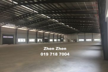 Detached Factory in Gelang Patah, Iskandar Puteri for Sale, Single Storey Factory, Freehold