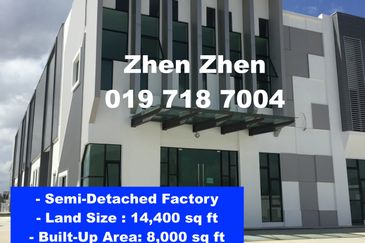 Eco Business Park 2, Senai, Johor Semi Detached Factory for Rent, Gated & Guarded, Ceiling Height 8m