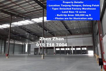 Tanjung Pelepas, Gelang Patah, Detached Factory Warehouse for Rent