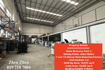 Setia Business Park 1, Gelang Patah, Johor Bahru, Factory for Sale, 24 Hours Gated and Guarded