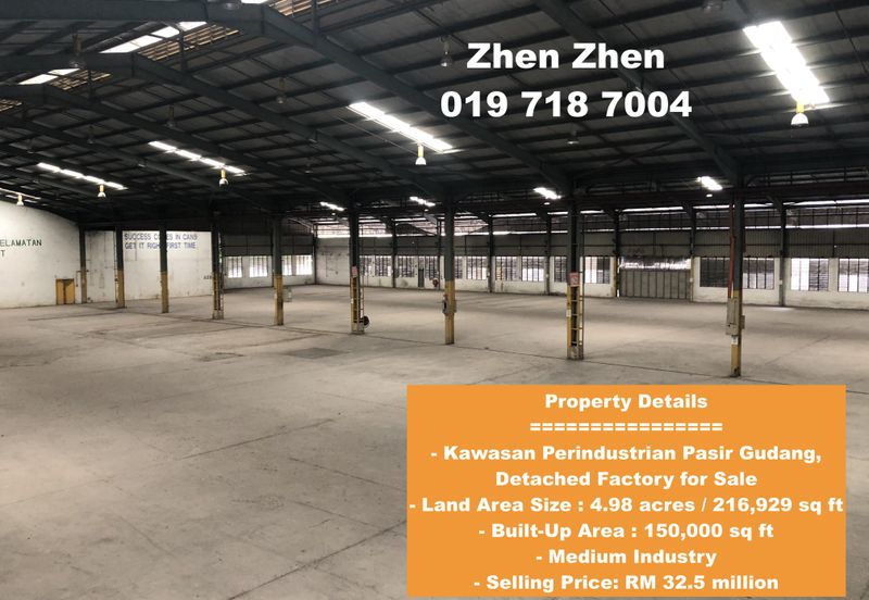 Kawasan Perindustrian Pasir Gudang, Detached Factory for Sale