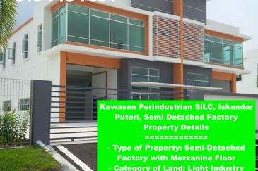 Kawasan Perindustrian SiLC, Iskandar Puteri, Semi Detached Factory for Sale, Freehold, 200 Amps