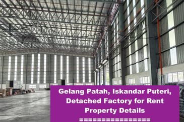 Gelang Patah, Iskandar Puteri, Bungalow Factory for Rent, Medium Industry, AAA Factory