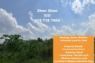 Seelong, Senai, Medium Industrial Land for Sale, 10 minutes to Senai Airport