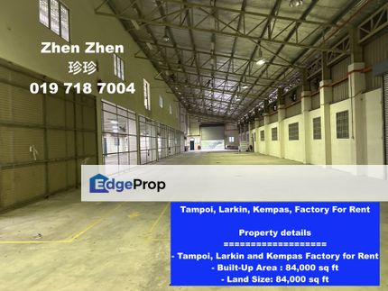 Tampoi, Larkin, Kempas, Factory For Rent, Johor, Tampoi