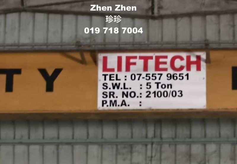 Kawasan Perindustrian Senai Fasa 3, Detached Factory for Sale, Overhead Cranes, Cheap, Good Price