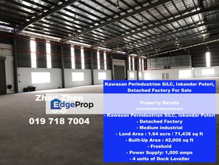 Kawasan Perindustrian SiLC, Iskandar Puteri, Detached Factory For Sale, Johor, 