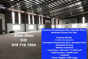 Kawasan Perindustrian SiLC, Iskandar Puteri, Detached Factory For Sale