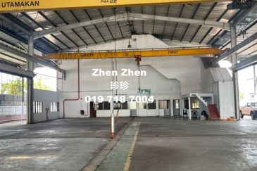 Senai, Detached Factory for Rent, C/W Overhead Crane, Land Area 43,560 sq ft