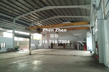 Senai, Detached Factory for Rent, C/W Overhead Crane, Land Area 43,560 sq ft