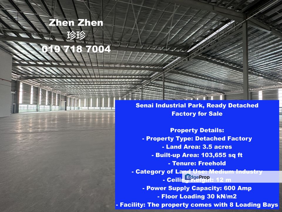 Senai Industrial Park, Ready Detached Medium Industry Factory for Sale, Johor, Senai