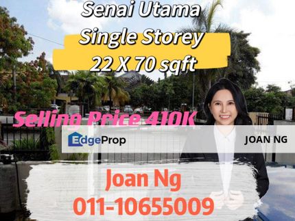 Taman Senai Utama For Sale / Single Storey / Senai , Johor, Senai