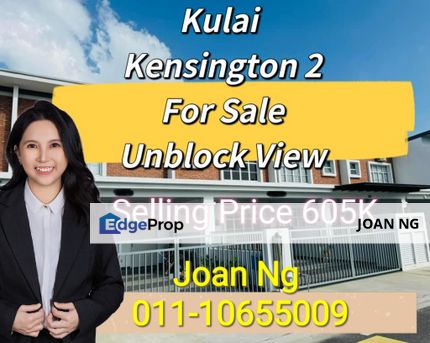 kensington 2 For Sale / Double Storey Terrace House / Indahpura / Kulai / Unblock View, Johor, Kulai