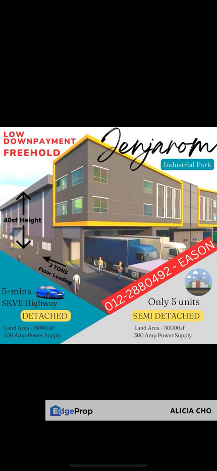 Jenjarom semi detached factory, The benchmark industrial park of the future , Selangor, Jenjarom