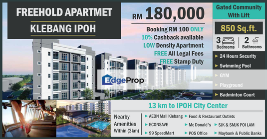 NEW Low Density Apartment @ Klebang Ipoh, Perak, Chemor