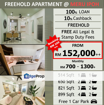 MERU IPOH - NEW FREEHOLD APARTMENT , Perak, Ipoh