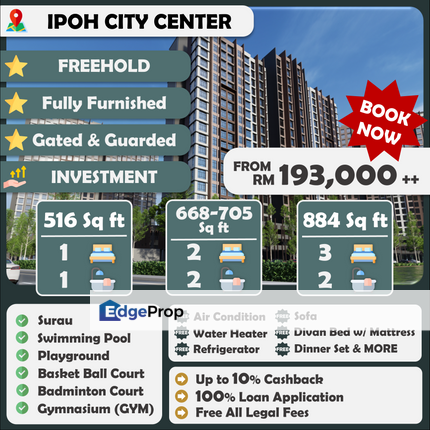 NEW Fully Furnished Project @ Ipoh City Center, Perak, Ipoh